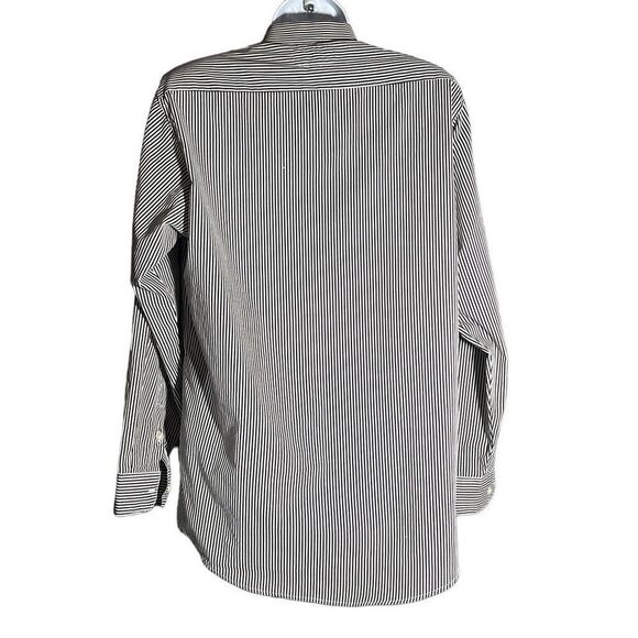 Get Lucky Womens Button Down Shirt Striped Small Embroidered Cards Black Small - Picture 4 of 15